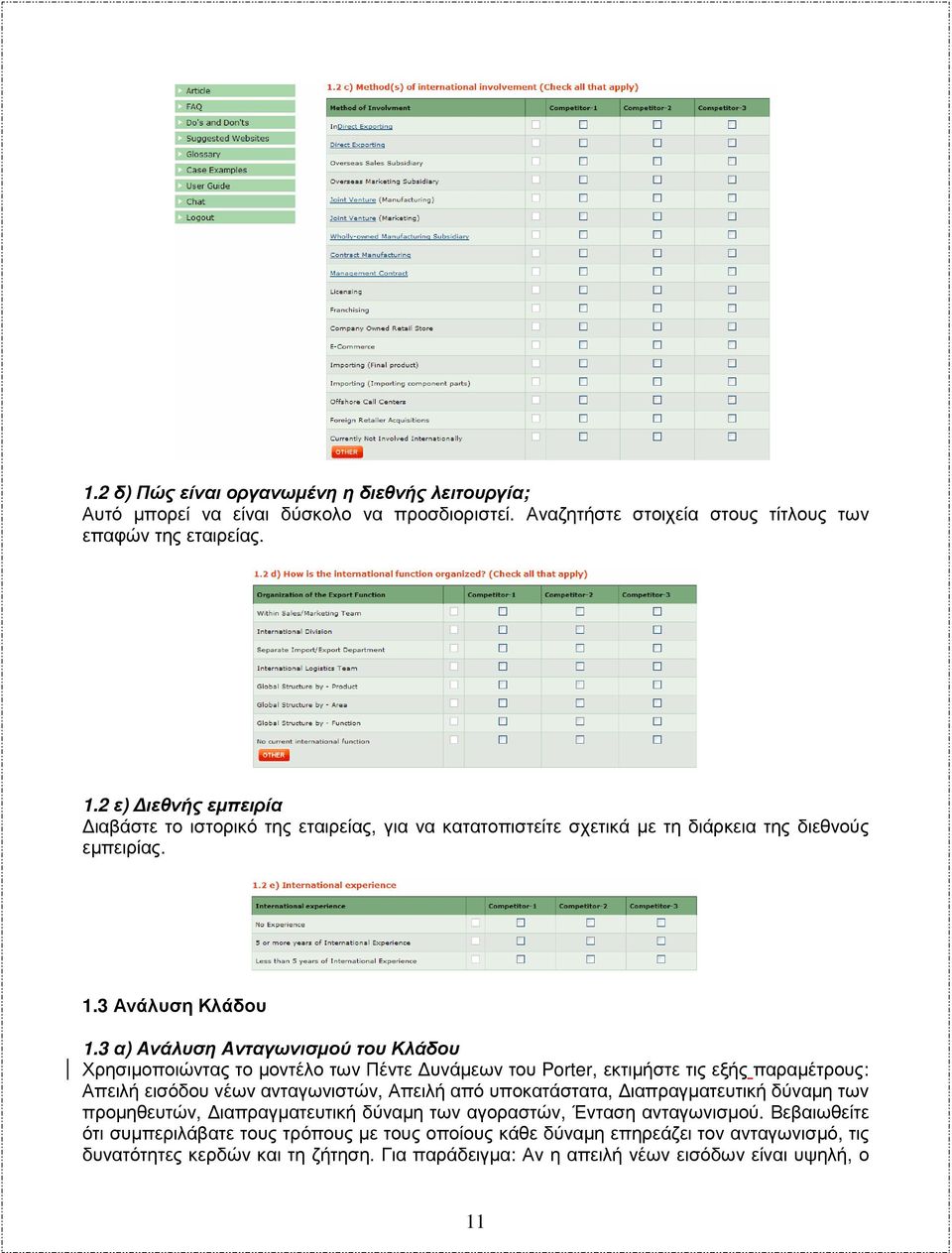 3 α) Ανάλυση Ανταγωνισµού του Κλάδου Χρησιµοποιώντας το µοντέλο των Πέντε υνάµεων του Porter, εκτιµήστε τις εξής παραµέτρους: Απειλή εισόδου νέων ανταγωνιστών, Απειλή από υποκατάστατα,