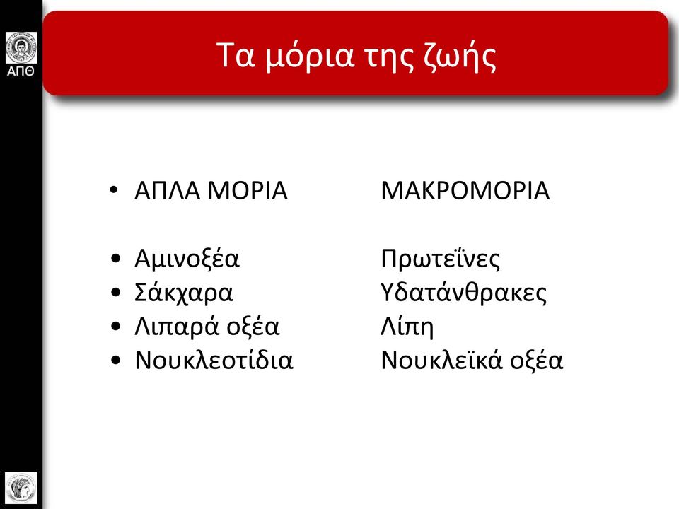 Νουκλεοτίδια ΜΑΚΡΟΜΟΡΙΑ