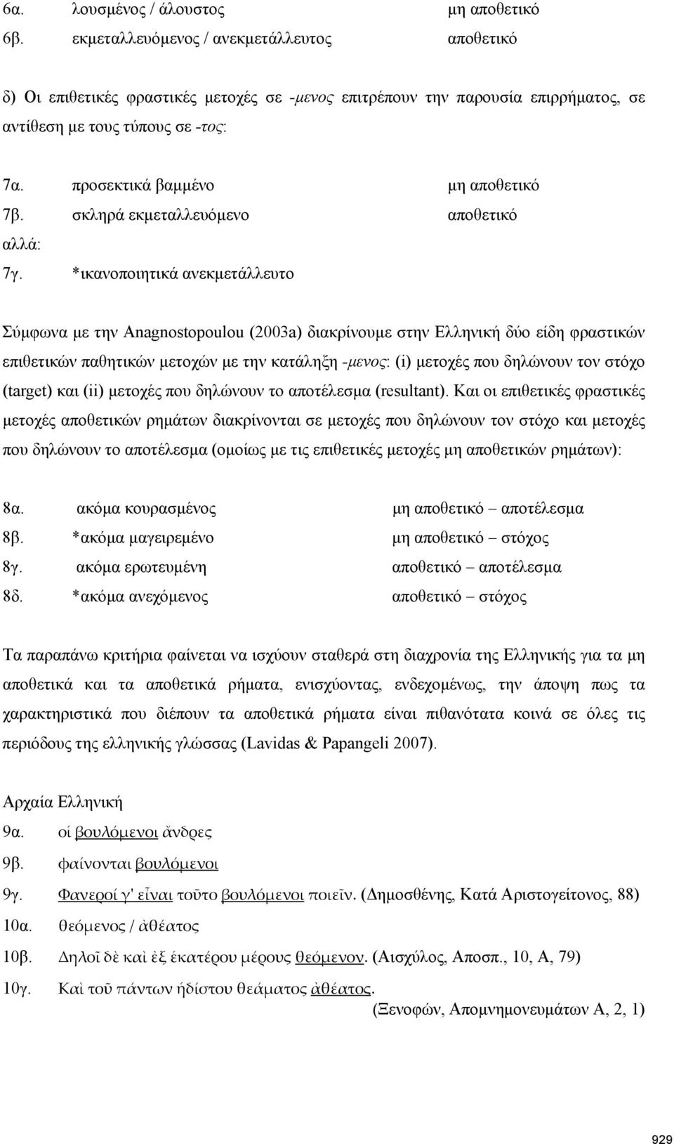 προσεκτικά βαμμένο μη αποθετικό 7β. σκληρά εκμεταλλευόμενο αποθετικό αλλά: 7γ.