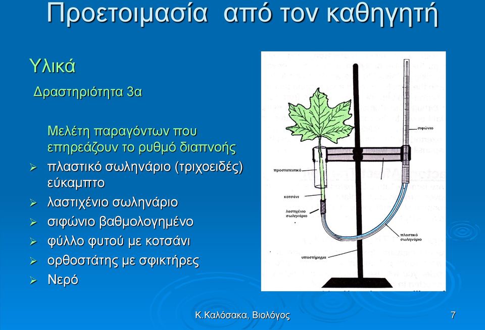 (τριχοειδές) εύκαμπτο λαστιχένιο σωληνάριο σιφώνιο βαθμολογημένο