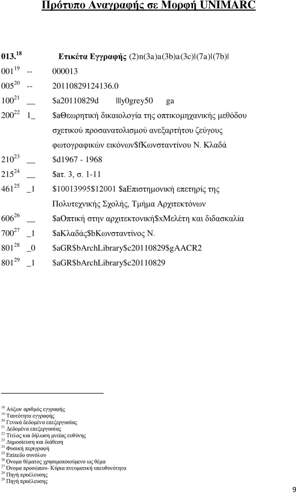 Κλαδά 210 23 $d1967-1968 215 24 $aτ. 3, σ.