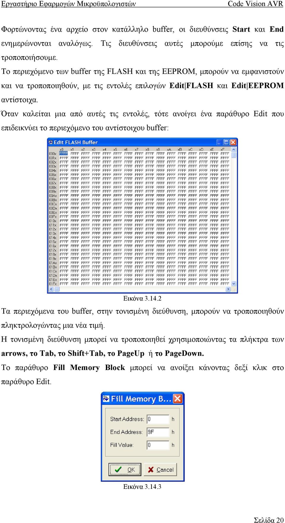 Όταν καλείται µια από αυτές τις εντολές, τότε ανοίγει ένα παράθυρο Edit που επιδεικνύει το περιεχόµενο του αντίστοιχου buffer: Εικόνα 3.14.