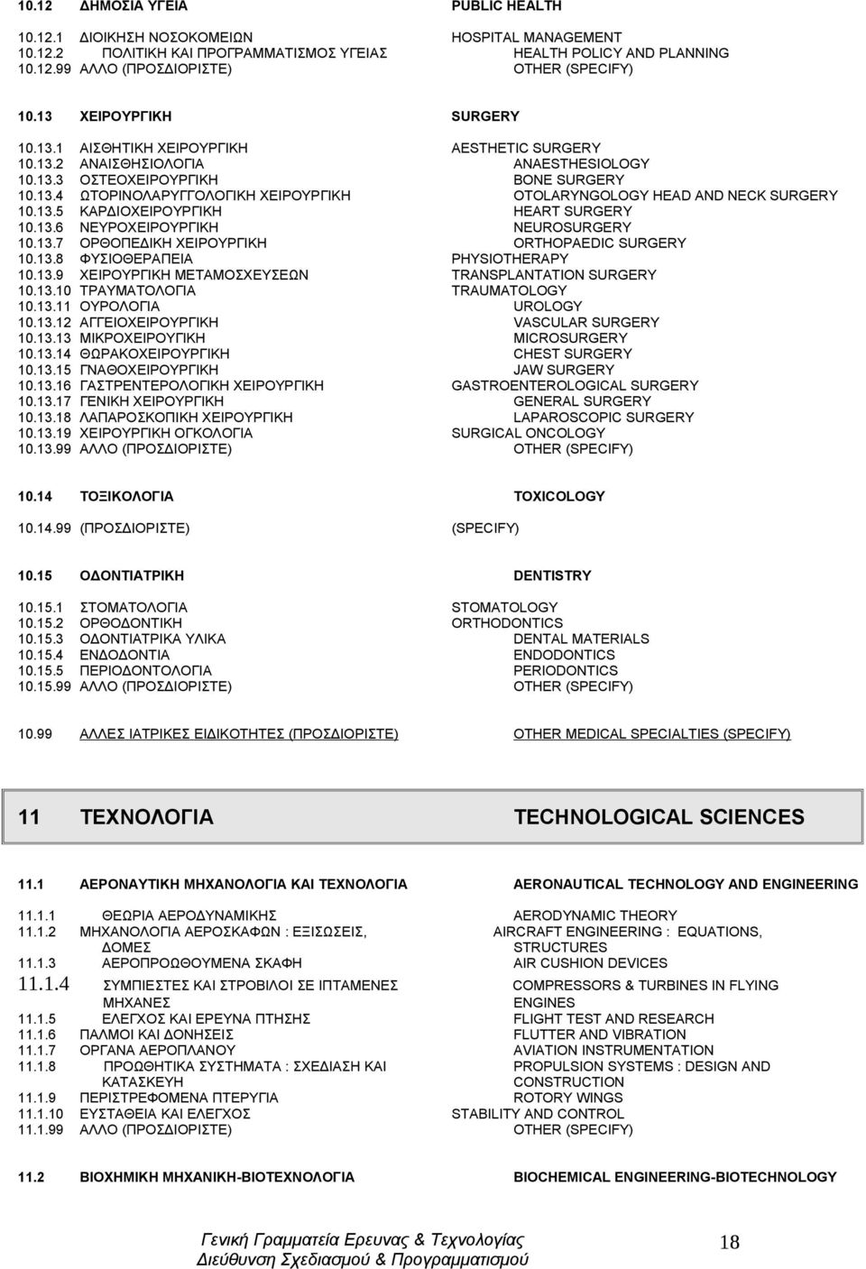 13.5 ΚΑΡΔΙΟΧΕΙΡΟΥΡΓΙΚΗ HEART SURGERY 10.13.6 ΝΕΥΡΟΧΕΙΡΟΥΡΓΙΚΗ NEUROSURGERY 10.13.7 ΟΡΘΟΠΕΔΙΚΗ ΧΕΙΡΟΥΡΓΙΚΗ ORTHOPAEDIC SURGERY 10.13.8 ΦΥΣΙΟΘΕΡΑΠΕΙΑ PHYSIOTHERAPY 10.13.9 ΧΕΙΡΟΥΡΓΙΚΗ ΜΕΤΑΜΟΣΧΕΥΣΕΩΝ TRANSPLANTATION SURGERY 10.