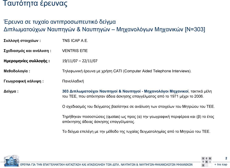 Πανελλαδική 303 Διπλωματούχοι Ναυπηγοί & Ναυπηγοί - Μηχανολόγοι Μηχανικοί, τακτικά μέλη του ΤΕΕ, που απέκτησαν άδεια άσκησης επαγγέλματος από το 1971 μέχρι το 2006.