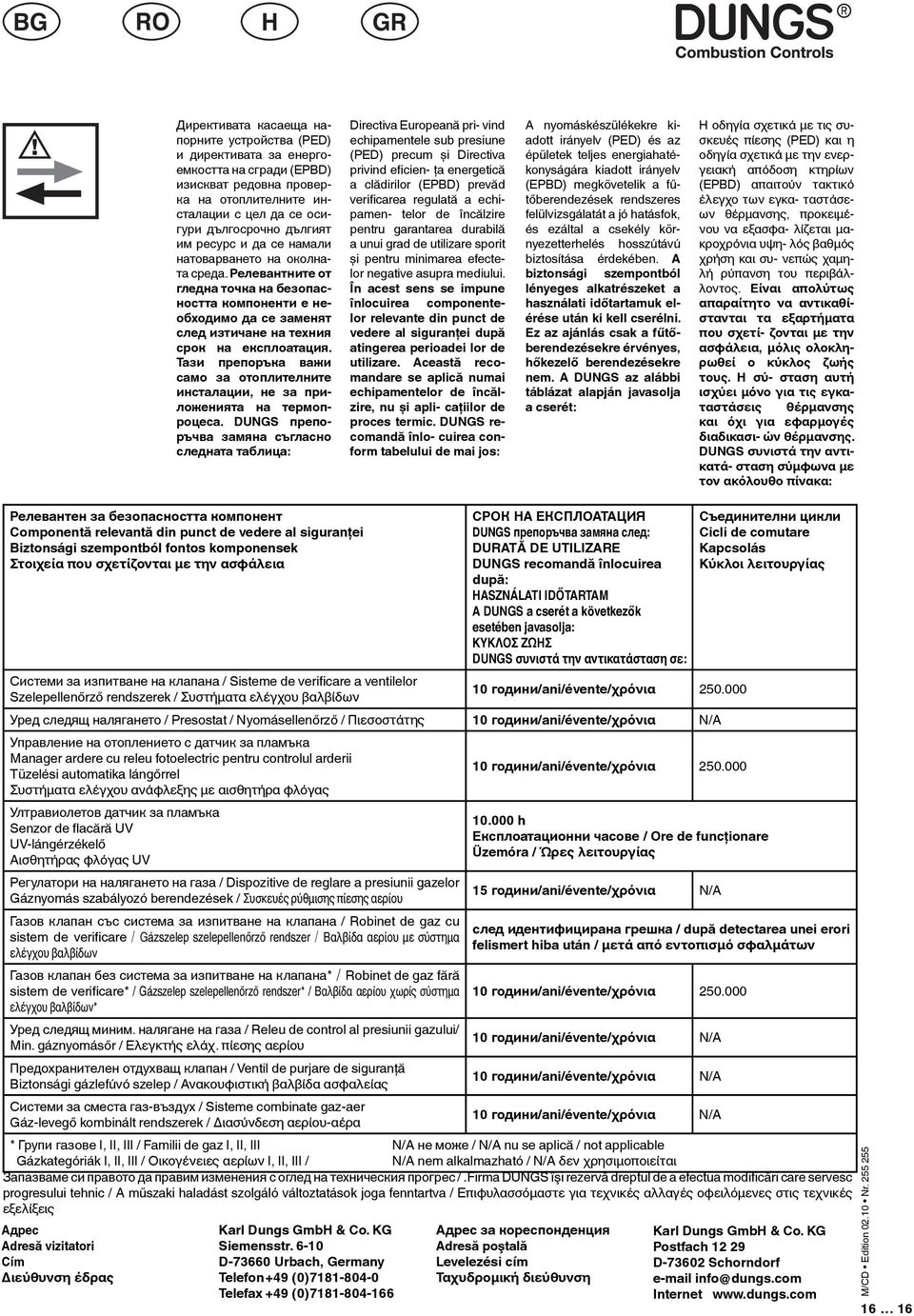 Тази препоръка важи само за отоплителните инсталации, не за приложенията на термопроцеса.