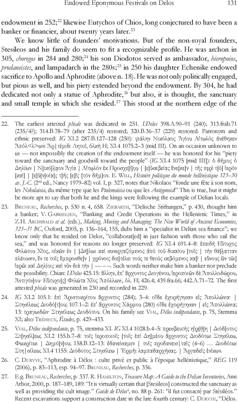 He was archon in 305, choregos in 284 and 280; 24 his son Diodotos served as ambassador, hieropoios, prodaneistes, and lampadarch in the 280s; 25 in 250 his daughter Echenike endowed sacrifice to