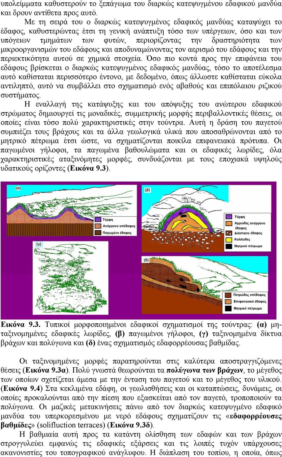 δραστηριότητα των μικροοργανισμών του εδάφους και αποδυναμώνοντας τον αερισμό του εδάφους και την περιεκτικότητα αυτού σε χημικά στοιχεία.