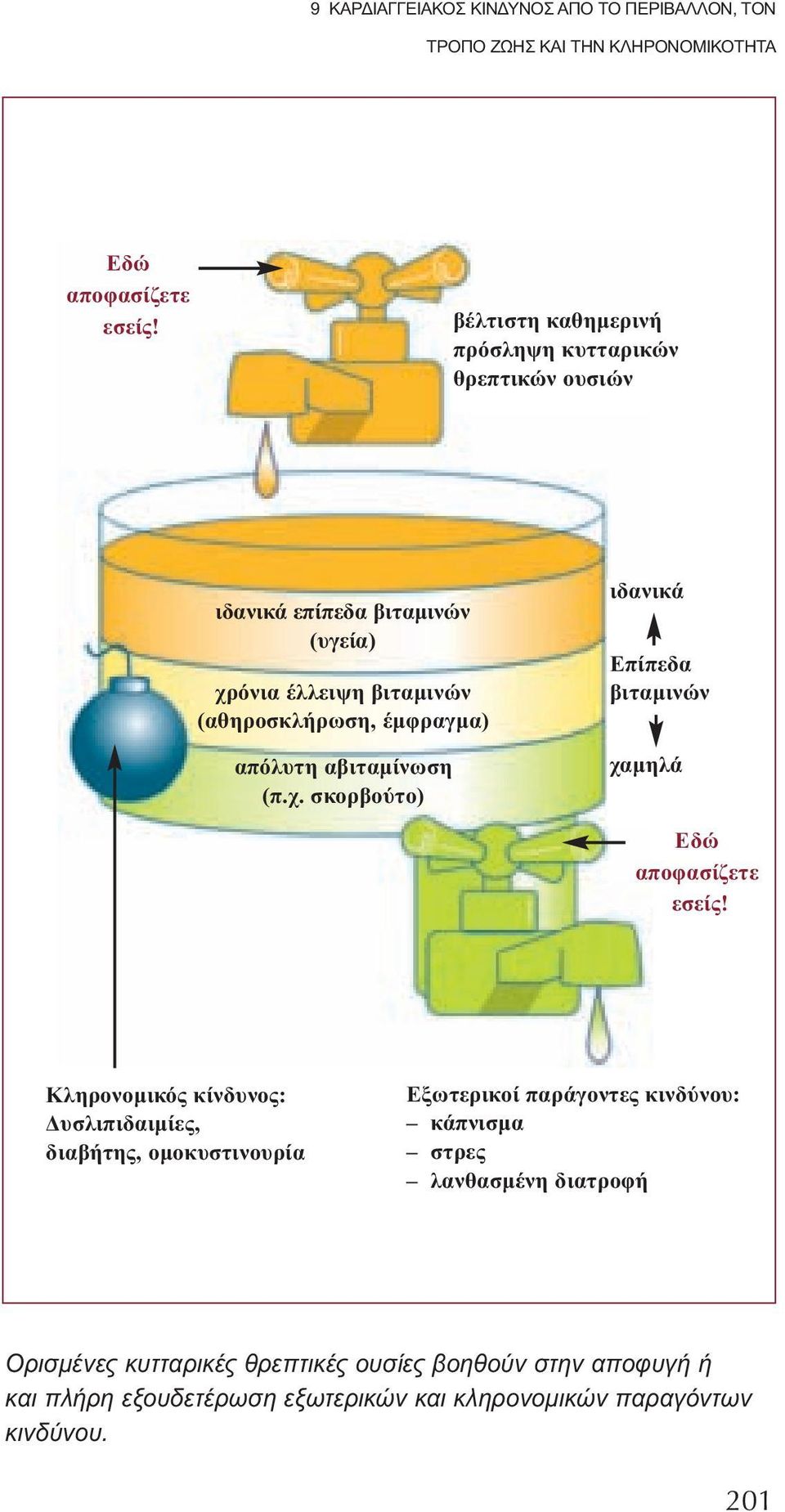 αβιταμίνωση (π.χ. σκορβούτο) ιδανικά Επίπεδα βιταμινών χαμηλά Εδώ αποφασίζετε εσείς!
