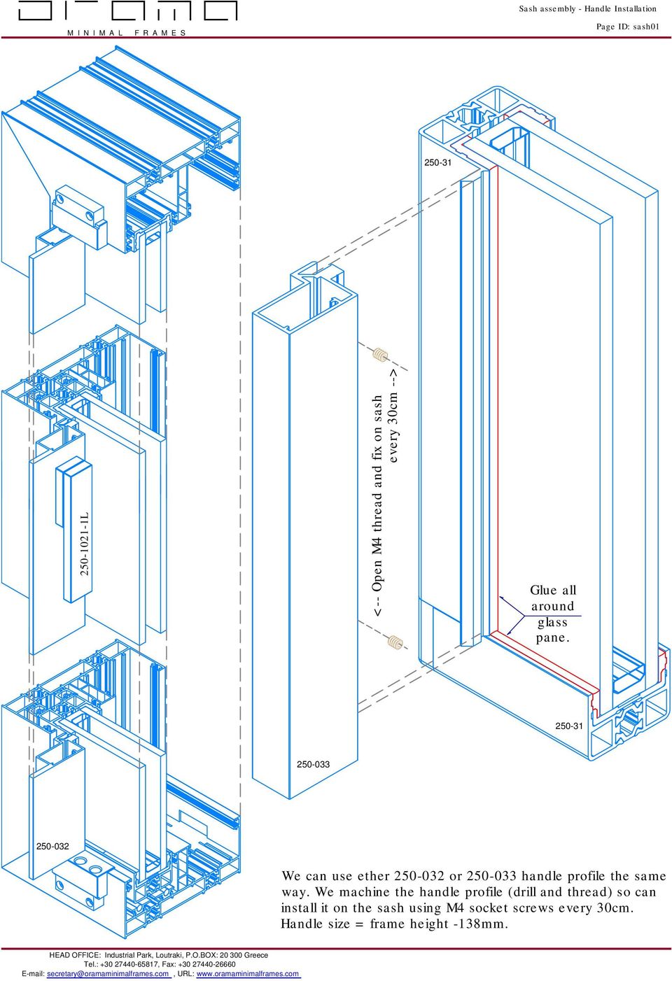 250-31 250-033 250-032 We can use ether 250-032 or 250-033 handle profile the same way.