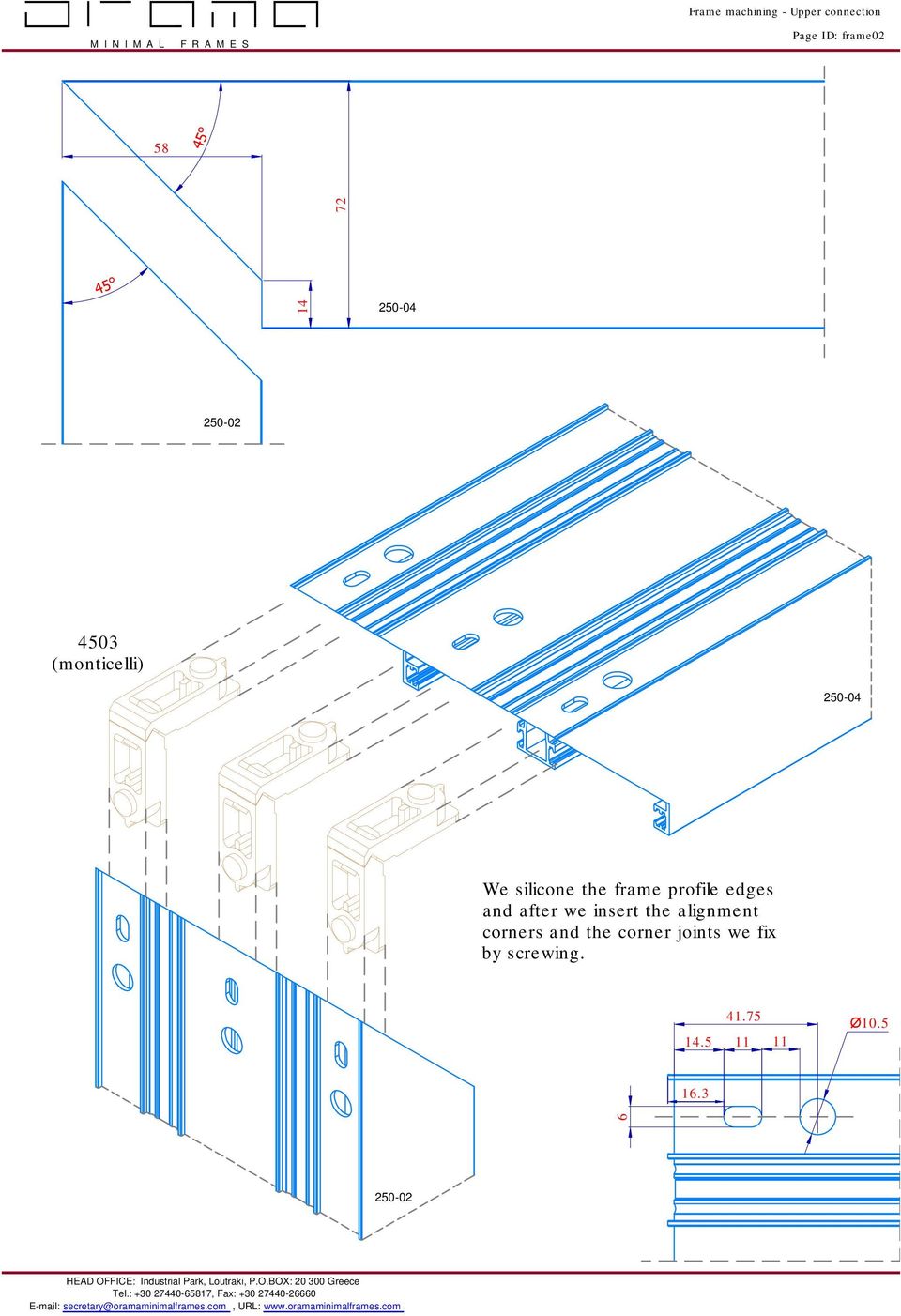 profile edges and after we insert the alignment corners and the