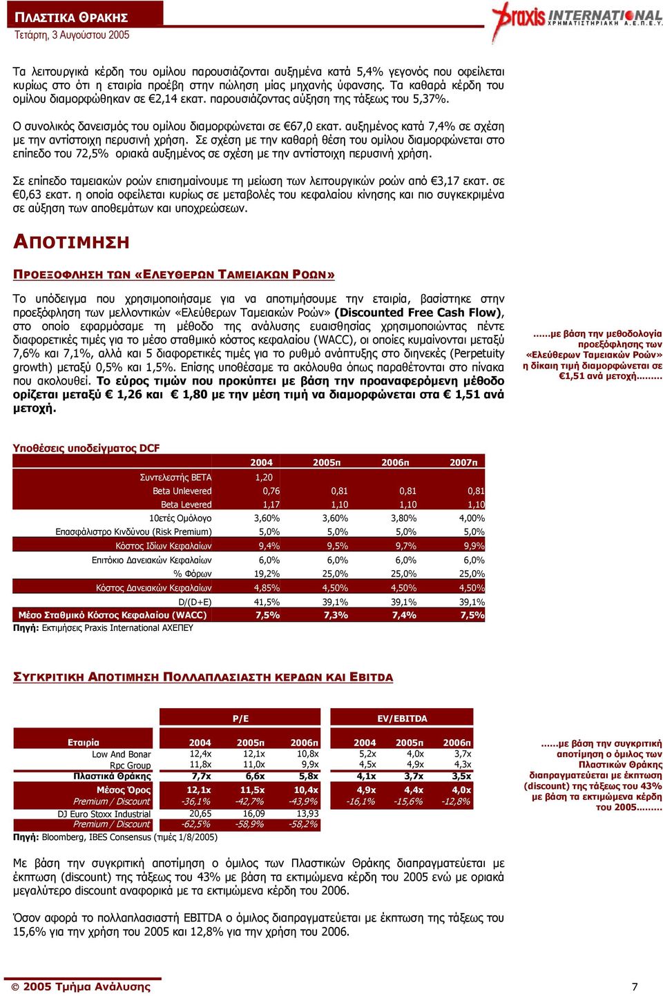 αυξηµένος κατά 7,4% σε σχέση µε την αντίστοιχη περυσινή χρήση. Σε σχέση µε την καθαρή θέση του οµίλου διαµορφώνεται στο επίπεδο του 72,5% οριακά αυξηµένος σε σχέση µε την αντίστοιχη περυσινή χρήση.