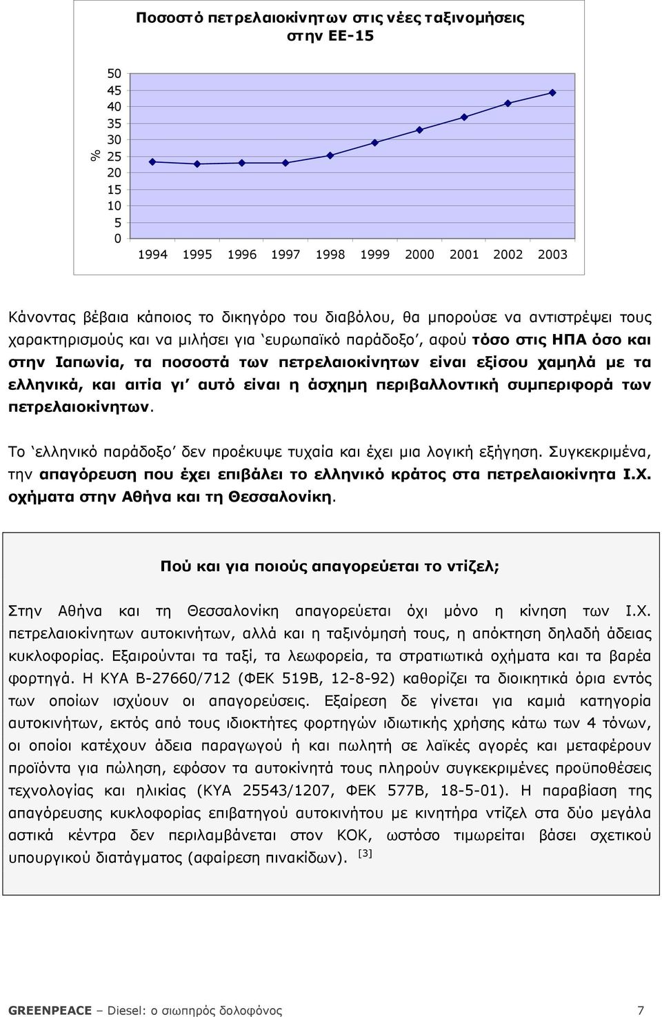 αιτία γι αυτό είναι η άσχηµη περιβαλλοντική συµπεριφορά των πετρελαιοκίνητων. Το ελληνικό παράδοξο δεν προέκυψε τυχαία και έχει µια λογική εξήγηση.