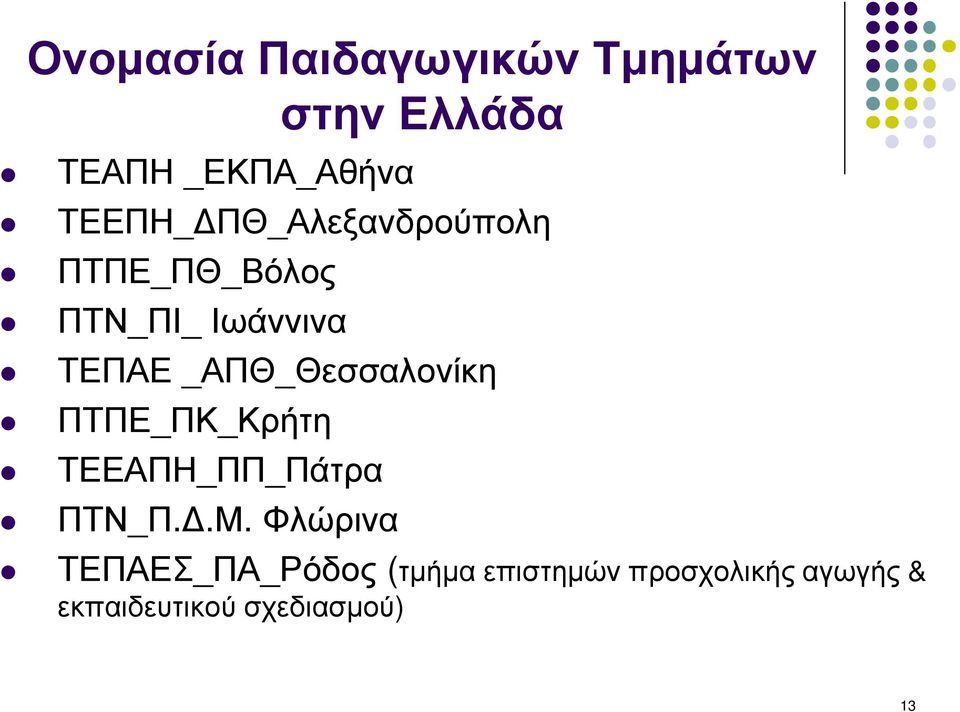 _ΑΠΘ_Θεσσαλονίκη ΠΤΠΕ_ΠΚ_Κρήτη ΤΕΕΑΠΗ_ΠΠ_Πάτρα ΠΤΝ_Π..Μ.