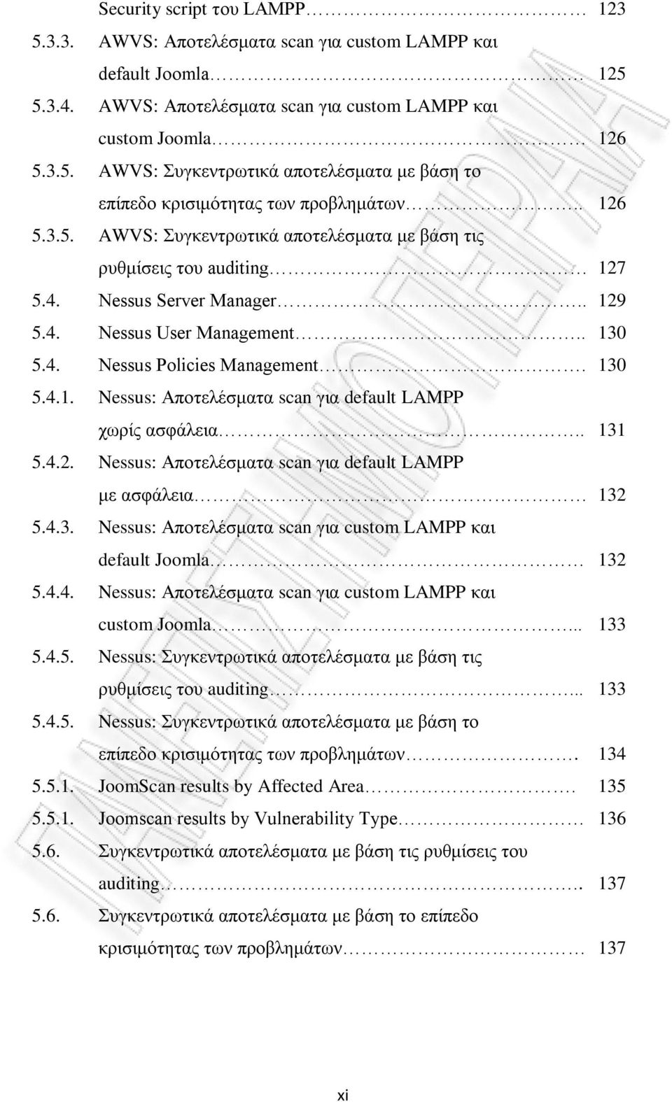 . 131 5.4.2. Nessus: Απνηειέζκαηα scan γηα default LAMPP κε αζθάιεηα 132 5.4.3. Nessus: Απνηειέζκαηα scan γηα custom LAMPP θαη default Joomla 132 5.4.4. Nessus: Απνηειέζκαηα scan γηα custom LAMPP θαη custom Joomla.