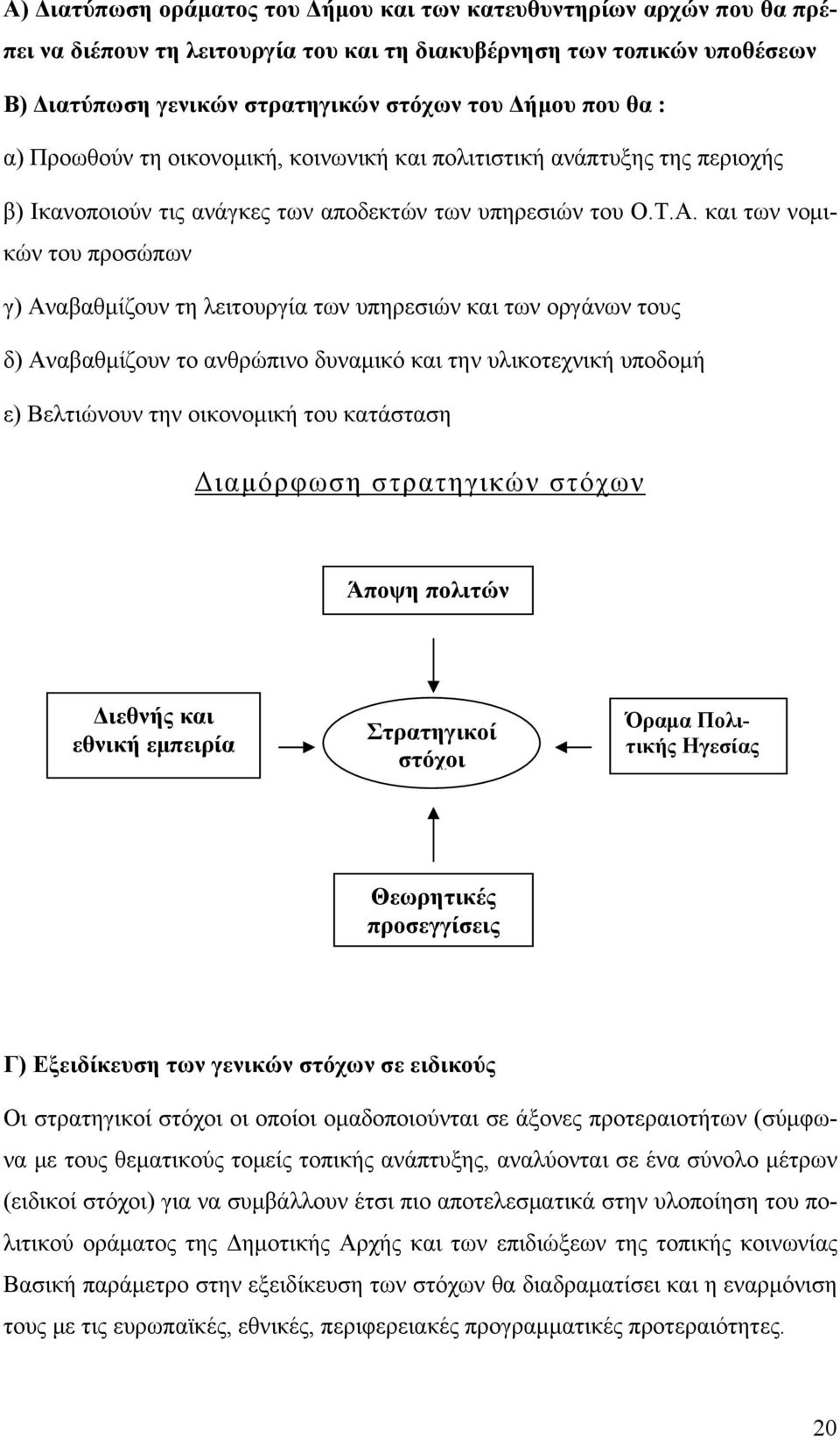 και των νομικαι των οργάνων τους κών του προσώπων γ) Αναβαθμίζουν τη λειτουργία των υπηρεσιών δ) Αναβαθμίζουν το ανθρώπινο δυναμικό και την υλικοτεχνική υποδομή ε) Βελτιώνουν την οικονομική του