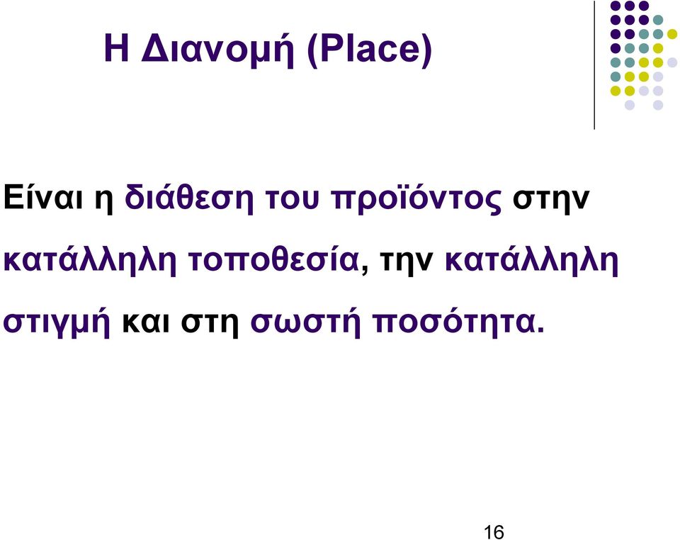 κατάλληλη τοποθεσία, την