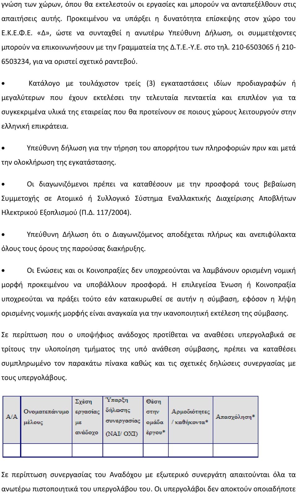 210 6503065 ή 210 6503234, για να οριστεί σχετικό ραντεβού.