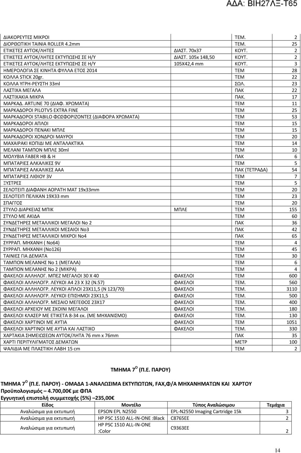 ARTLINE 70 (ΔΙΑΦ.