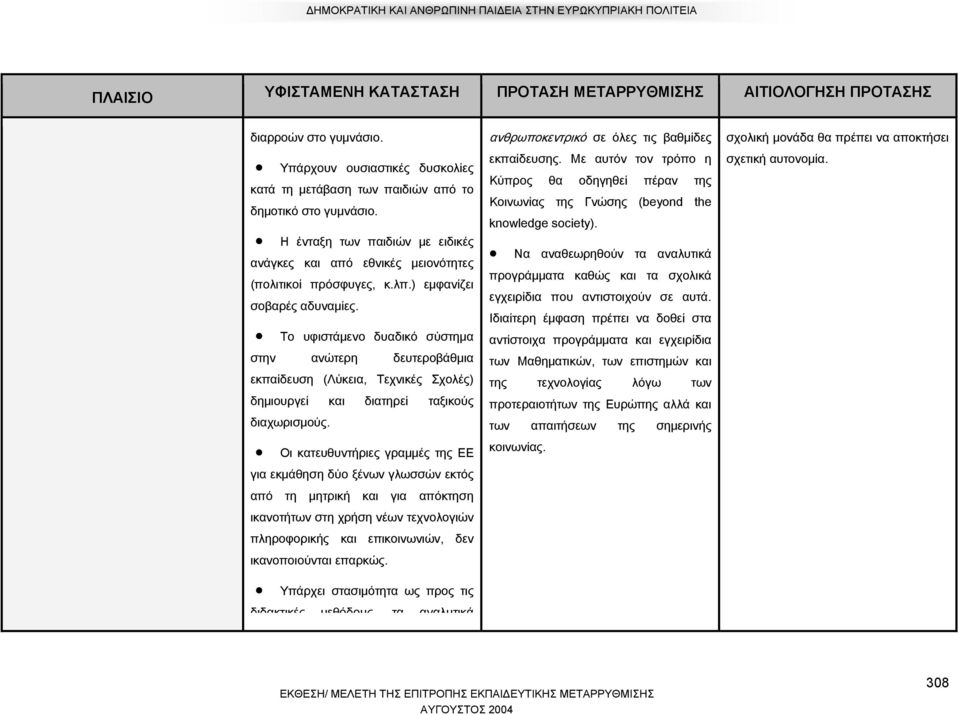 Το υφιστάμενο δυαδικό σύστημα στην ανώτερη δευτεροβάθμια εκπαίδευση (Λύκεια, Τεχνικές Σχολές) δημιουργεί και διατηρεί ταξικούς διαχωρισμούς.