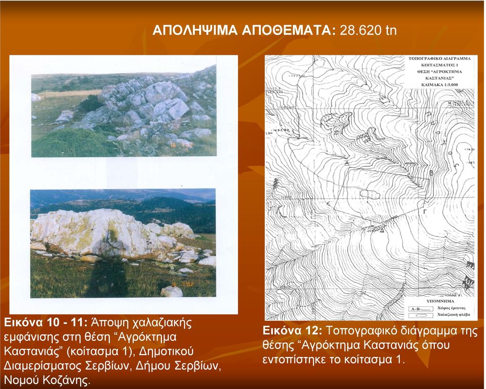 Καστανιάς (κοίτασμα 1), Δημοτικού Διαμερίσματος Σερβίων, Δήμου