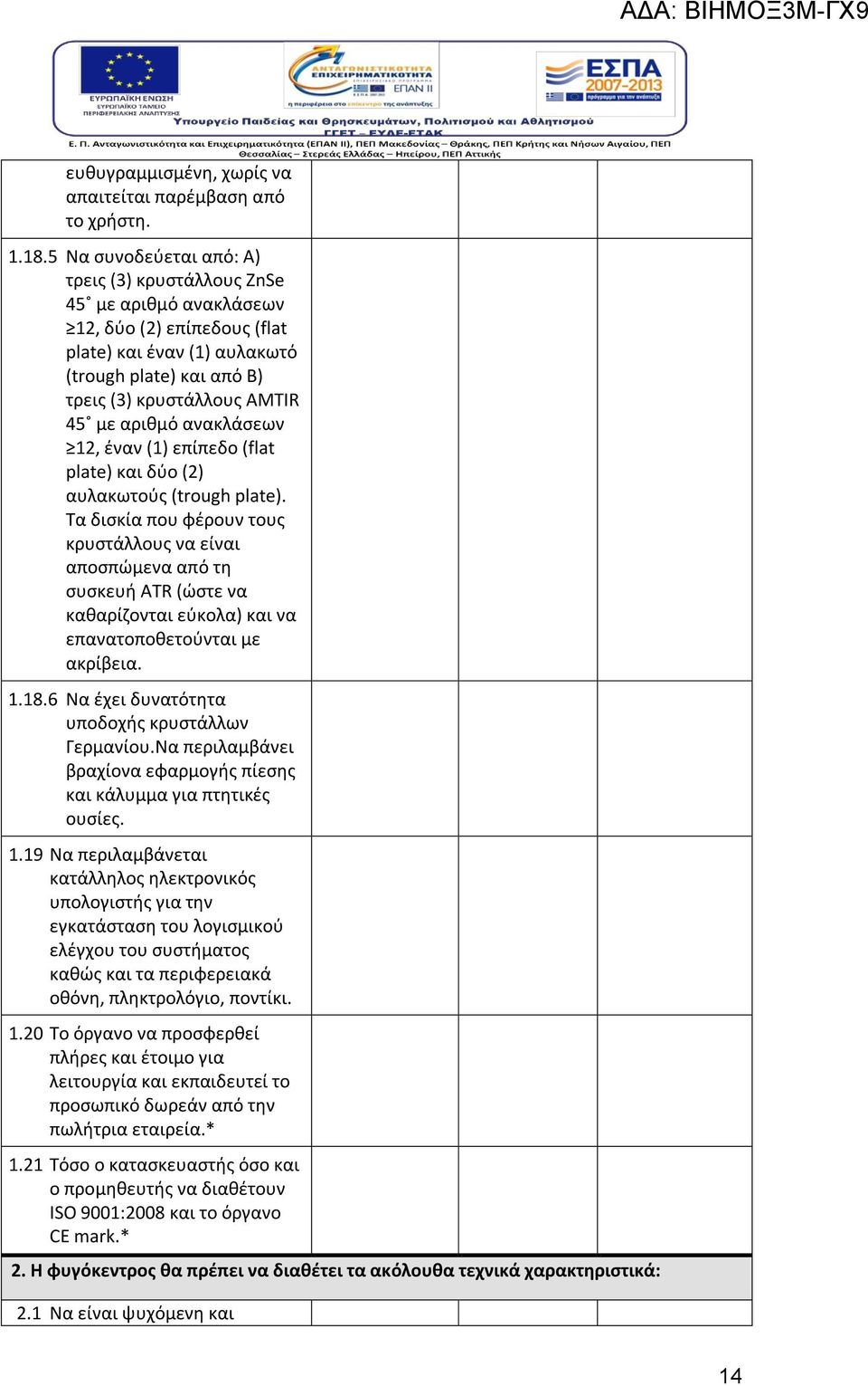 ανακλάσεων 12, έναν (1) επίπεδο (flat plate) και δύο (2) αυλακωτούς (trough plate).