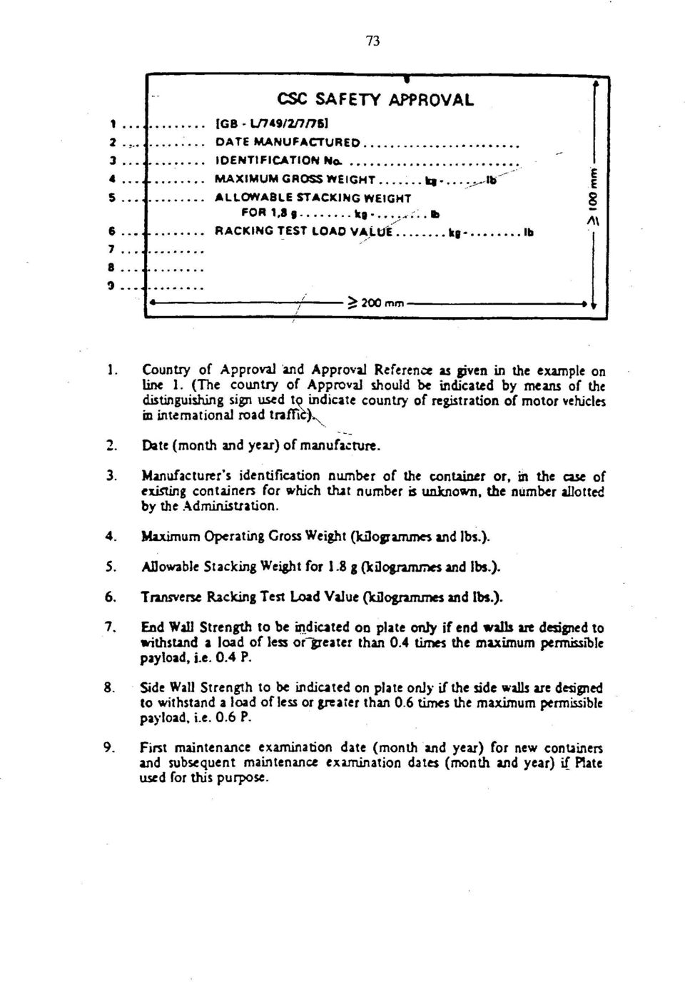 (The country of Approval should be indicated by means of the distinguishing sign used to indicate country of registration of motor vehicles in international road traffic)^ 2.