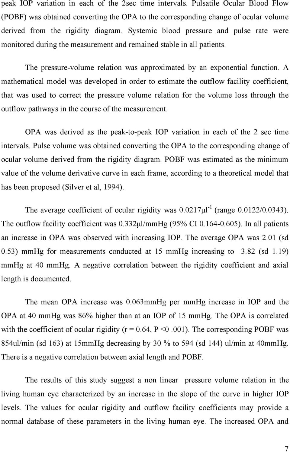 Systemic blood pressure and pulse rate were monitored during the measurement and remained stable in all patients. The pressure-volume relation was approximated by an exponential function.