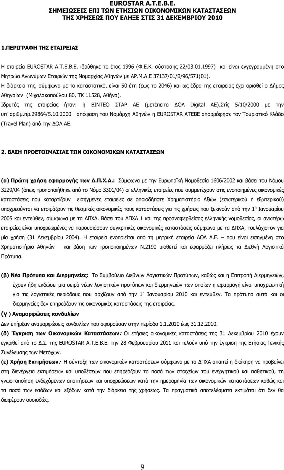 Ιδρυτές της εταιρείας ήταν: ή ΒΙΝΤΕΟ ΣΤΑΡ ΑΕ (μετέπειτα ΔΟΛ Digital AE).Στίς 5/10/2000 με την υπ αριθμ.πρ.29864/5.10.2000 απόφαση του Νομάρχη Αθηνών η EUROSTAR ATEBE απορρόφησε τον Τουριστικό Κλάδο (Τravel Plan) από την ΔΟΛ ΑΕ.