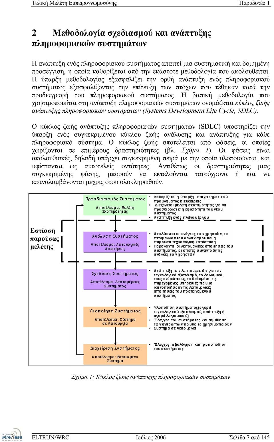 Η ύπαρξη μεθοδολογίας εξασφαλίζει την ορθή ανάπτυξη ενός πληροφοριακού συστήματος εξασφαλίζοντας την επίτευξη των στόχων που τέθηκαν κατά την προδιαγραφή του πληροφοριακού συστήματος.