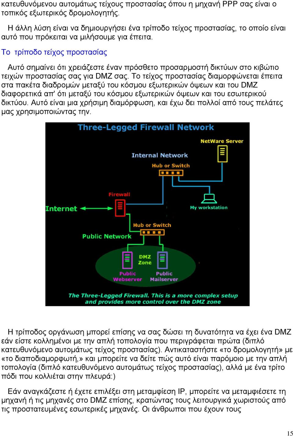 Το τρίποδο τείχος προστασίας Αυτό σημαίνει ότι χρειάζεστε έναν πρόσθετο προσαρμοστή δικτύων στο κιβώτιο τειχών προστασίας σας για DMZ σας.