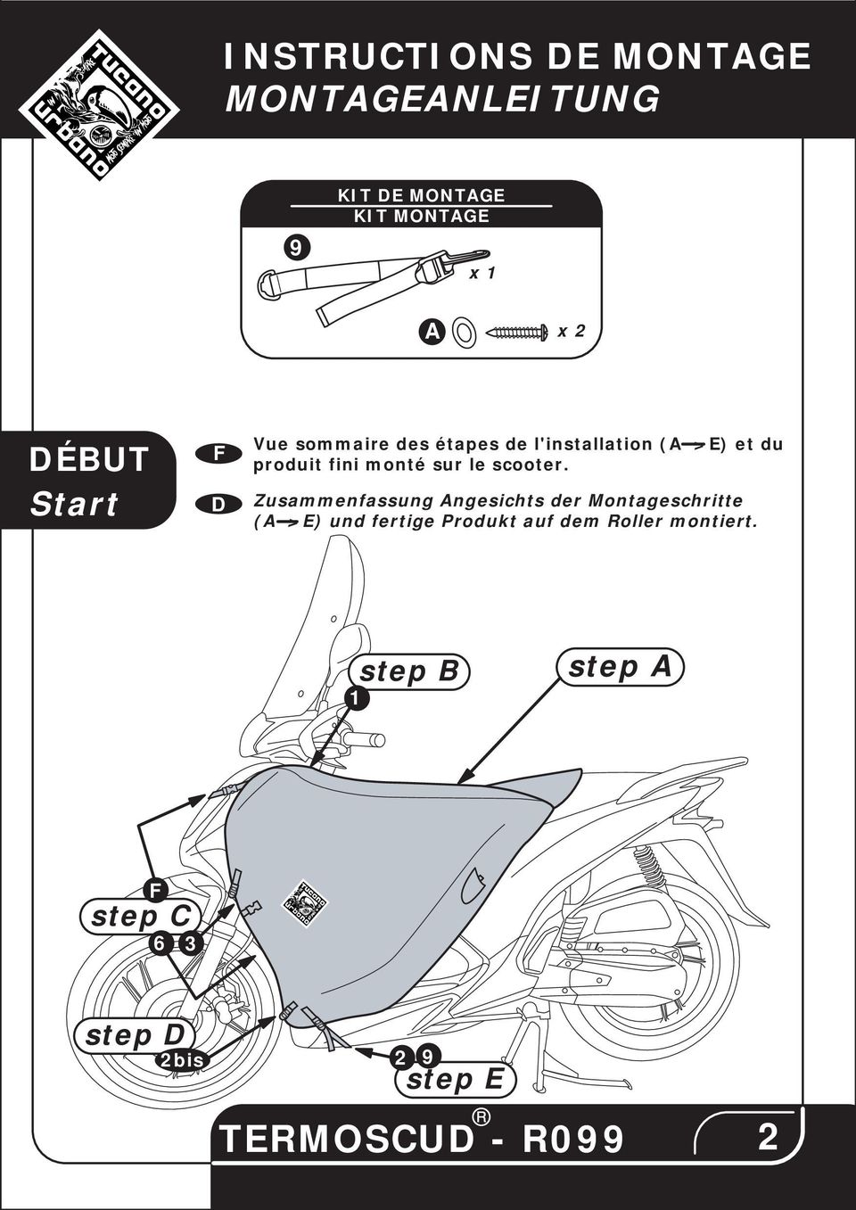 fini monté sur le scooter.