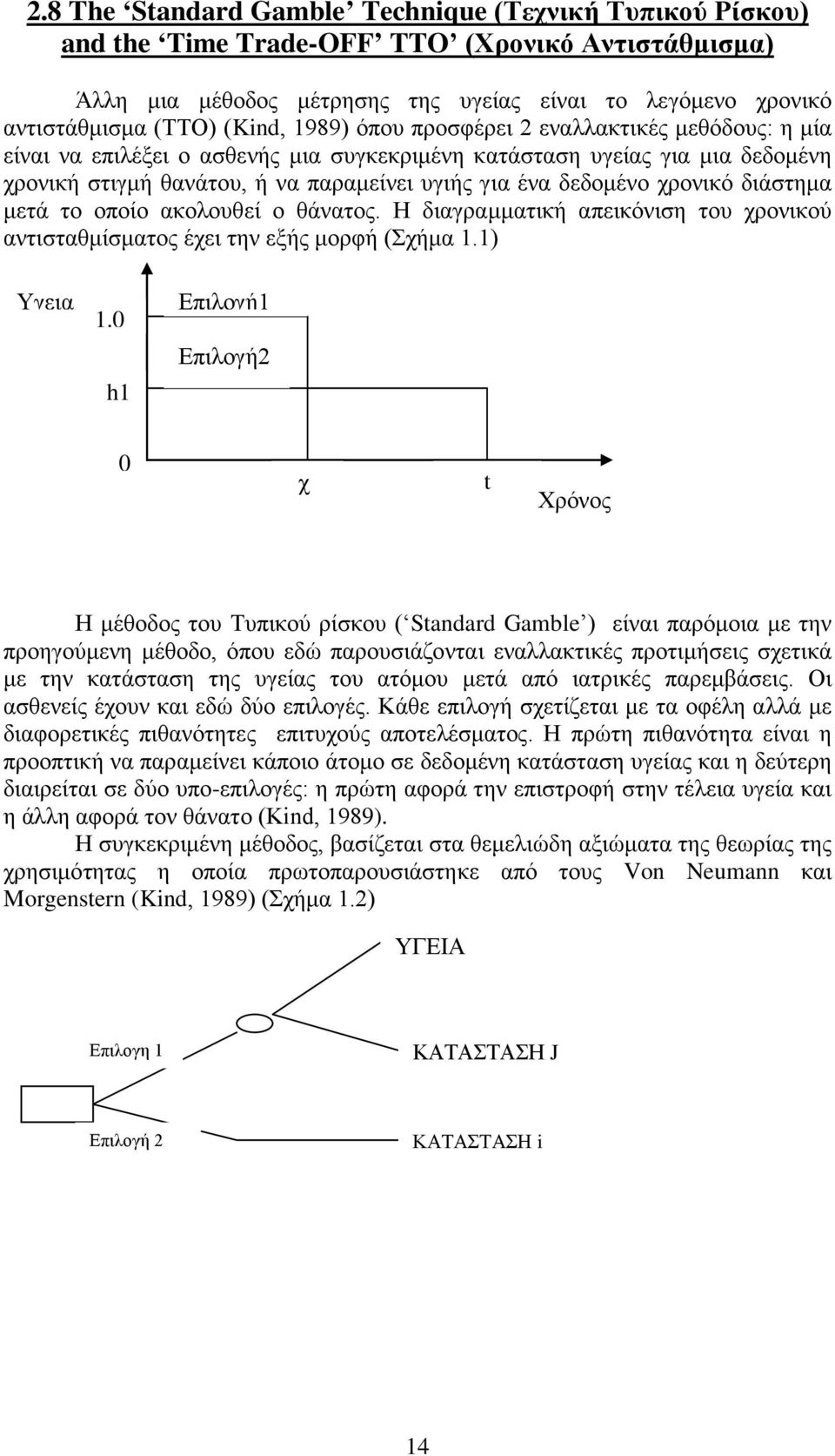 χρονικό διάστημα μετά το οποίο ακολουθεί ο θάνατος. Η διαγραμματική απεικόνιση του χρονικού αντισταθμίσματος έχει την εξής μορφή (Σχήμα 1.1) Υγεια 1.