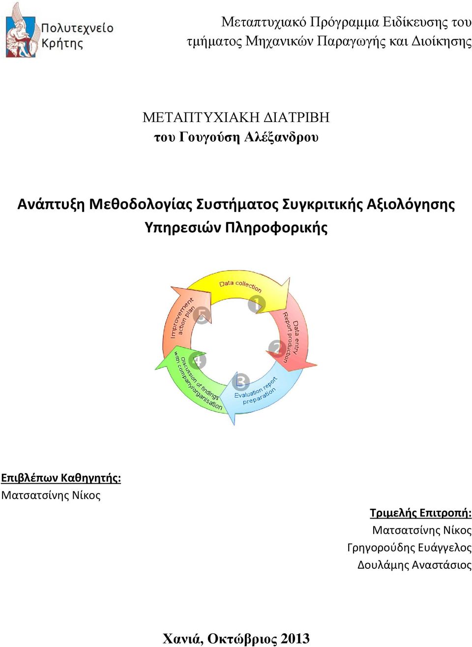 Συγκριτικής Αξιολόγησης Υπηρεσιών Πληροφορικής Επιβλέπων Καθηγητής: Ματσατσίνης Νίκος