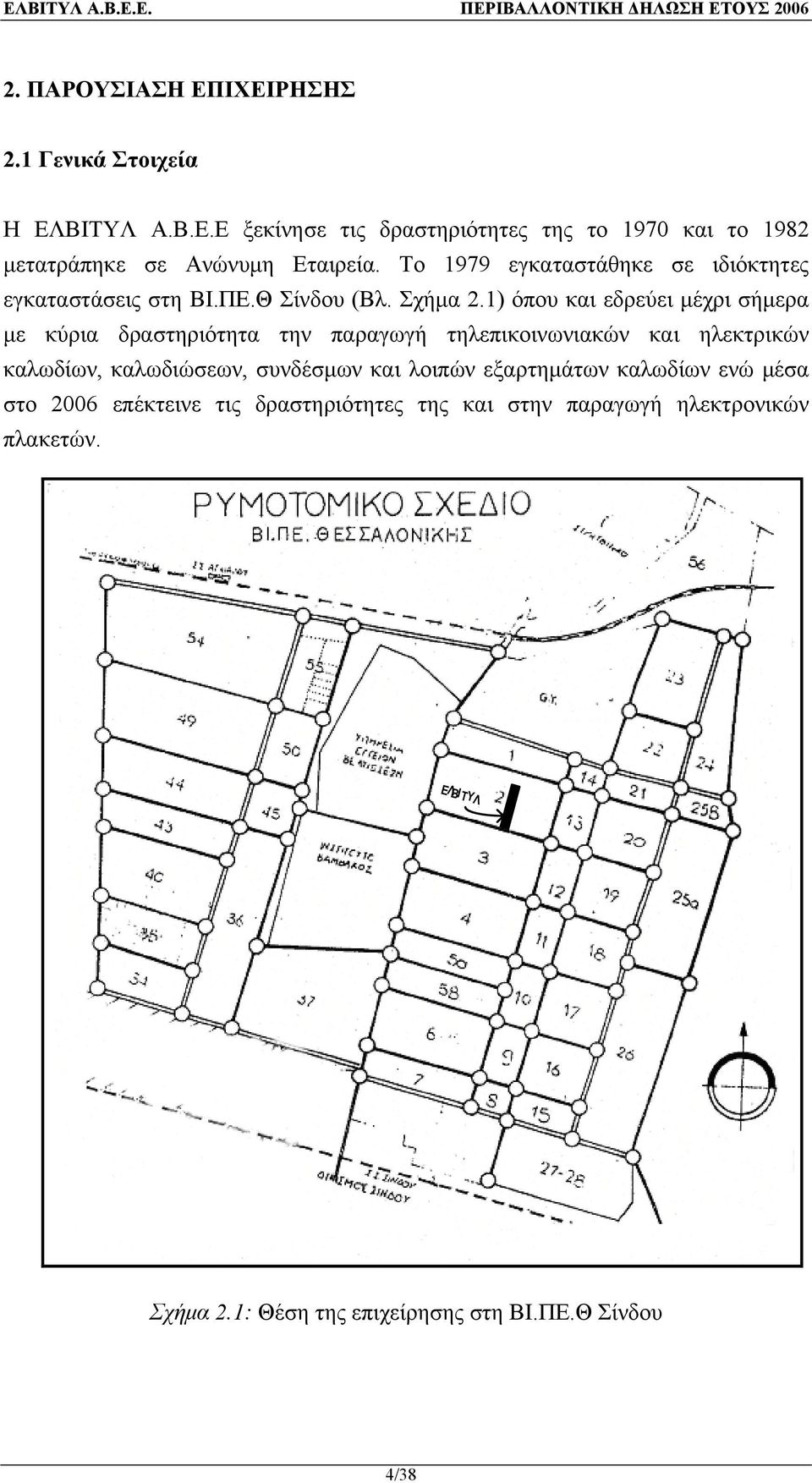 1) όπου και εδρεύει μέχρι σήμερα με κύρια δραστηριότητα την παραγωγή τηλεπικοινωνιακών και ηλεκτρικών καλωδίων, καλωδιώσεων, συνδέσμων και