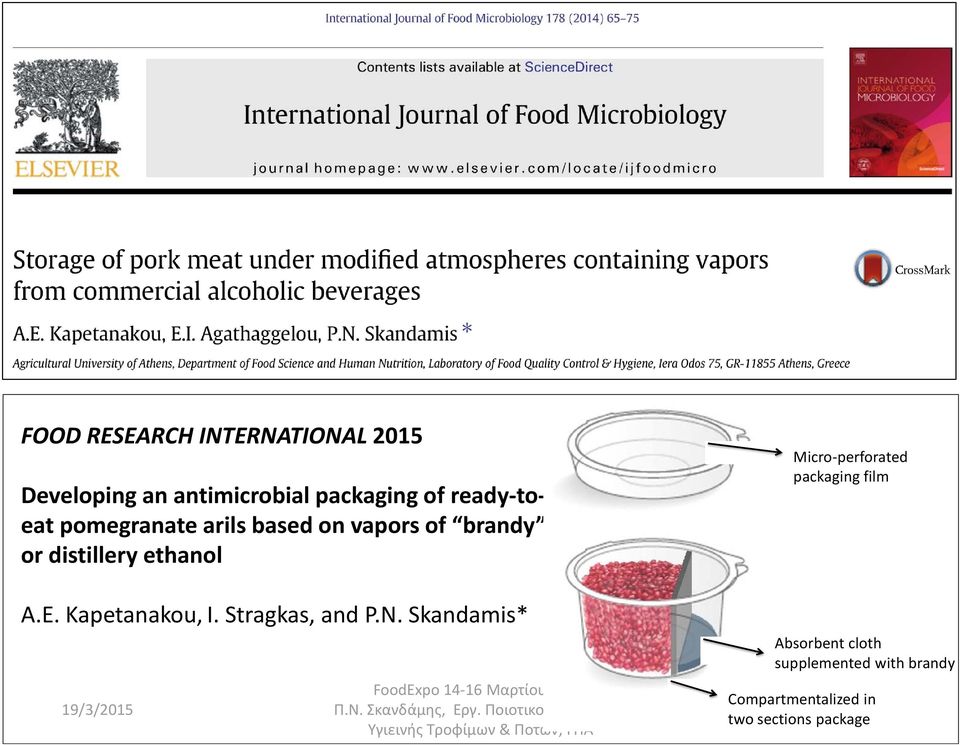 Skandamis* FoodExpo 14 16 Μαρτίου 2015. Π.Ν. Σκανδάμης, Εργ.