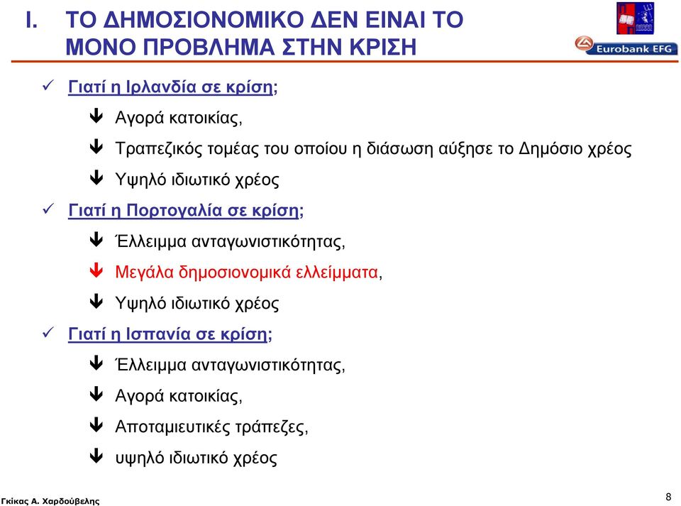 σε κρίση; Έλλειμμα ανταγωνιστικότητας, Μεγάλα δημοσιονομικά ελλείμματα, Υψηλόιδιωτικόχρέος Γιατί η