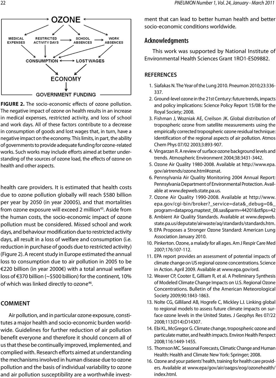 Research efforts aimed at understanding the mechanisms involved in human disease due to ozone pollution and the basis of individual variability to ozone and air pollution susceptibility are a