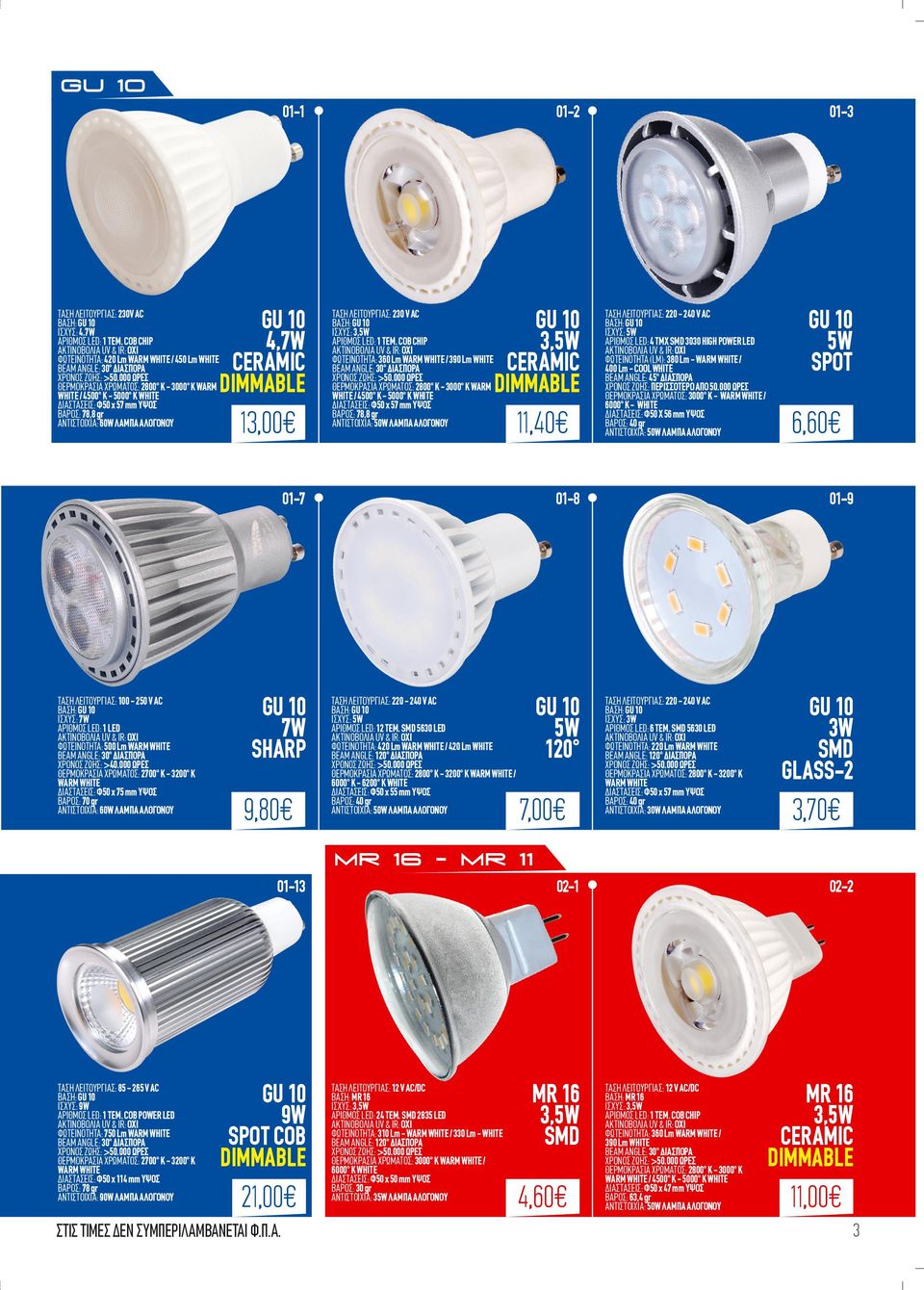 ΑΝΤΙΣΤΟΙΧΙΑ: 60W ΛΑΜΠΑ ΑΛΟΓΟΝΟΥ 4,7W CERAMIC 13,00 01-2 ΤΑΣΗ ΛΕΙΤΟΥΡΓΙΑΣ: 230 V AC ΙΣΧΥΣ: 3,5W ΑΡΙΘΜΟΣ : 1 ΤΕΜ.