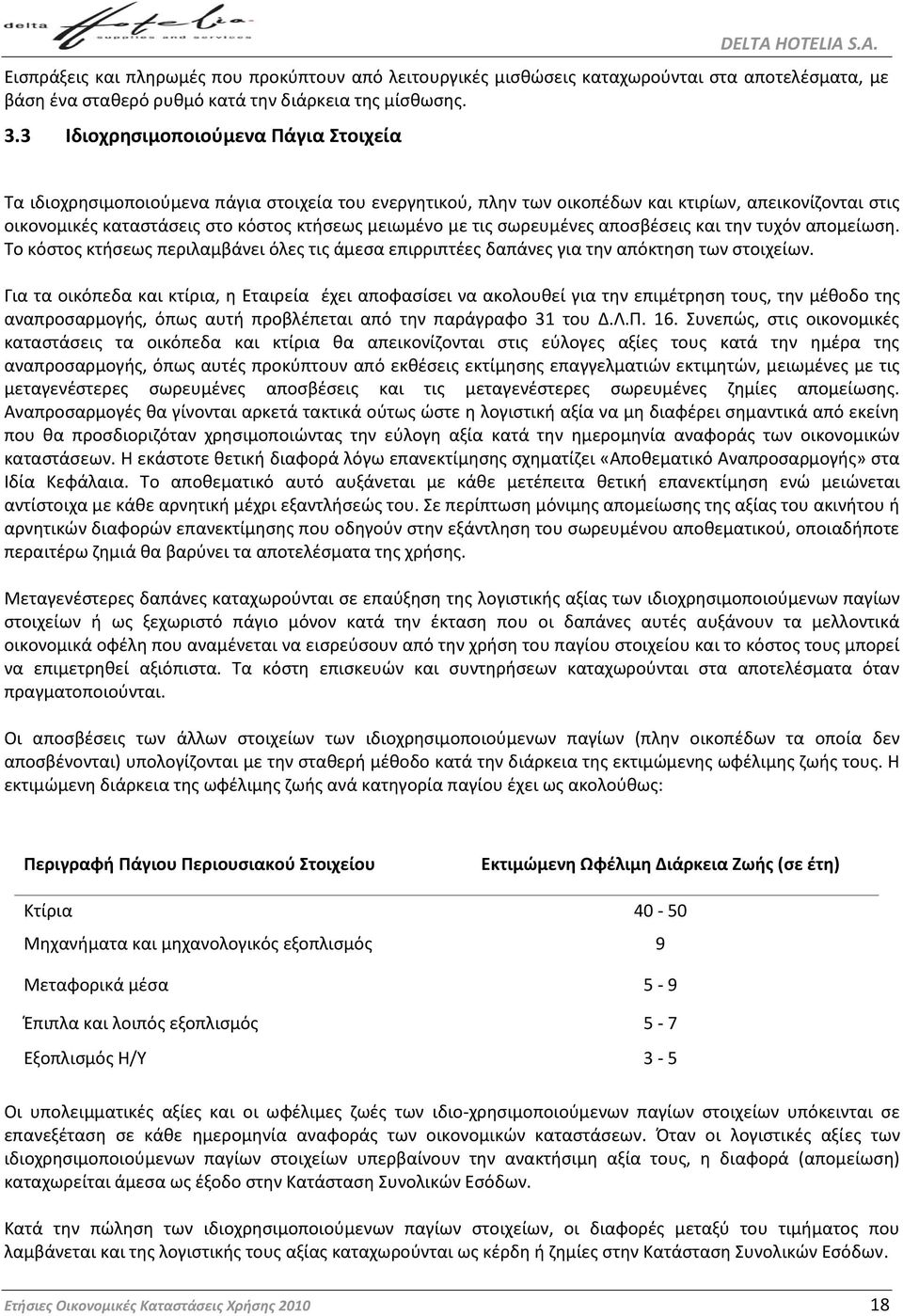 με τισ ςωρευμζνεσ αποςβζςεισ και τθν τυχόν απομείωςθ. Φο κόςτοσ κτιςεωσ περιλαμβάνει όλεσ τισ άμεςα επιρριπτζεσ δαπάνεσ για τθν απόκτθςθ των ςτοιχείων.