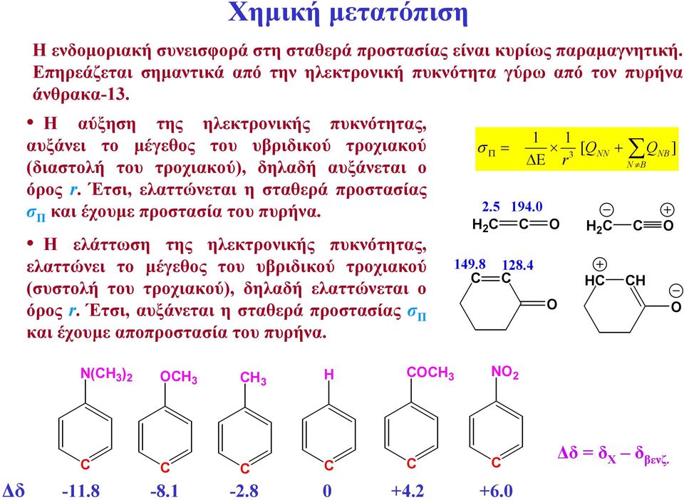 Έτσι, ελαττώνεται η σταθερά προστασίας σ Π και έχουµε προστασία του πυρήνα.