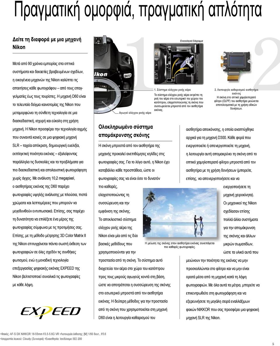 Η μηχανή D60 είναι το τελευταίο δείγμα καινοτομίας της Nikon που μεταμορφώνει τη σύνθετη τεχνολογία σε μια Αγωγοί ελέγχου ροής αέρα 1.