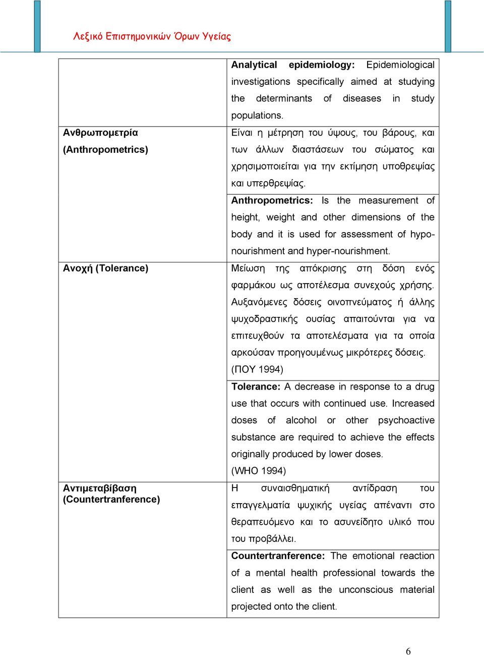 Anthropometrics: Is the measurement of height, weight and other dimensions of the body and it is used for assessment of hyponourishment and hyper-nourishment.