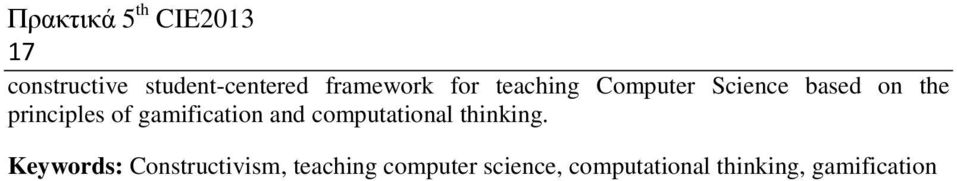 principles of gamification and computational thinking.