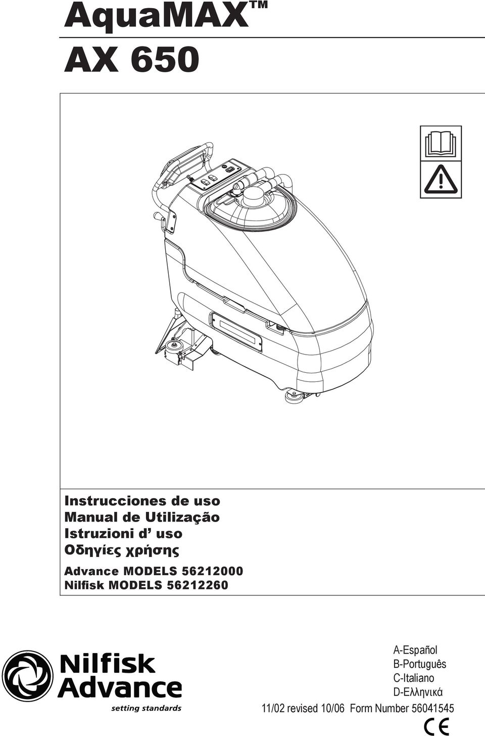 MODELS 56212000 Nilfisk MODELS 56212260 A-Español