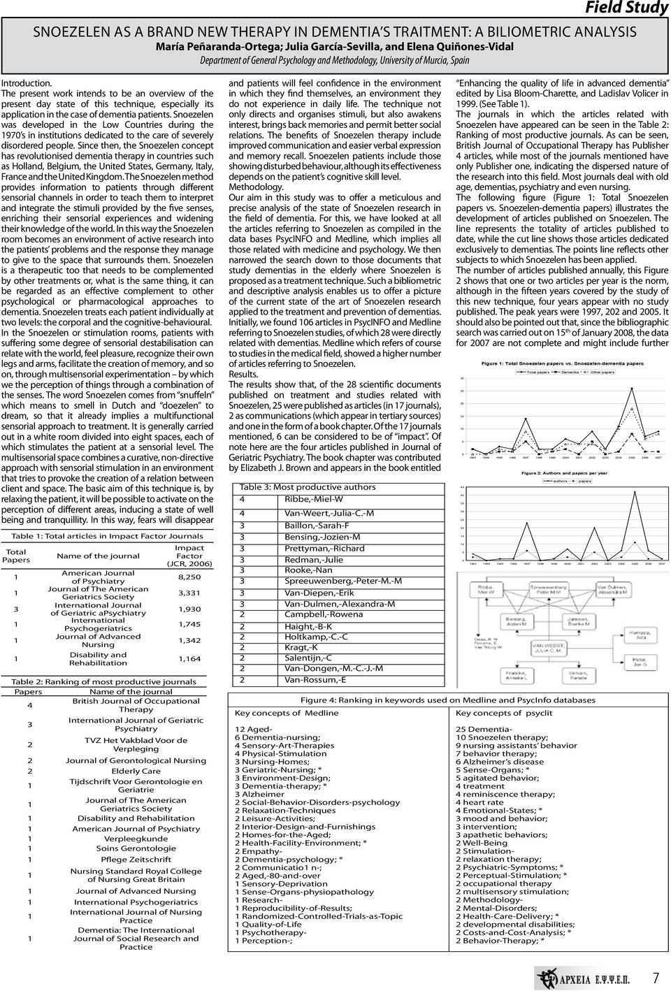 The present work intends to be an overview of the present day state of this technique, especially its application in the case of dementia patients.