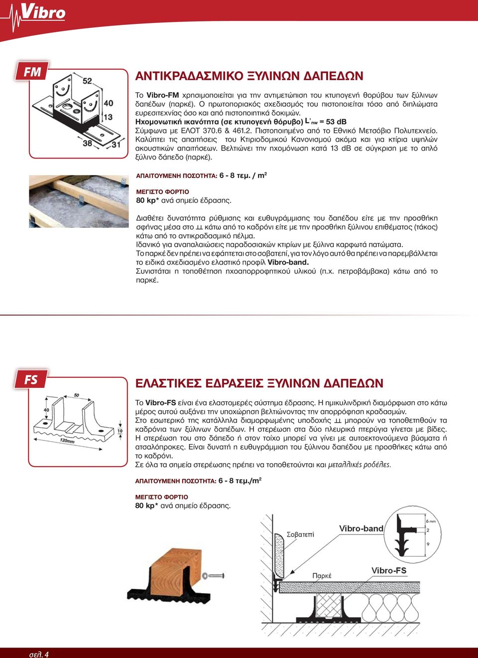 Πιστοποιημένο από το Εθνικό Μετσόβιο Πολυτεχνείο. Καλύπτει τις απαιτήσεις του Κτιριοδομικού Κανονισμού ακόμα και για κτίρια υψηλών ακουστικών απαιτήσεων.