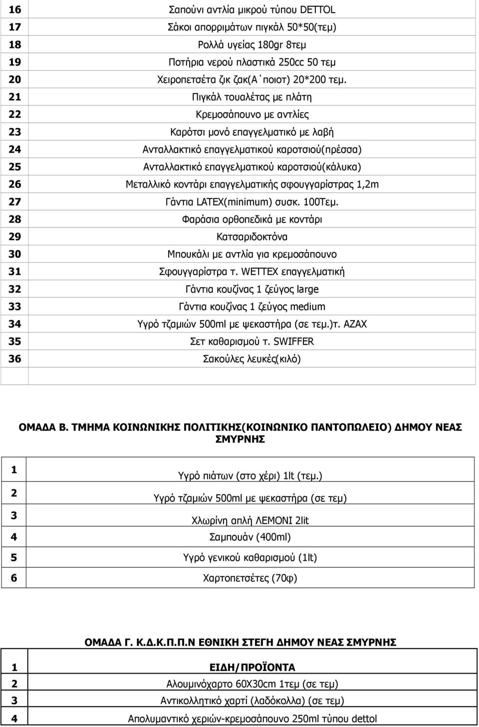 Μεταλλικό κοντάρι επαγγελµατικής σφουγγαρίστρας 1,2m 27 Γάντια LATEX(minimum) συσκ. 100Τεµ.