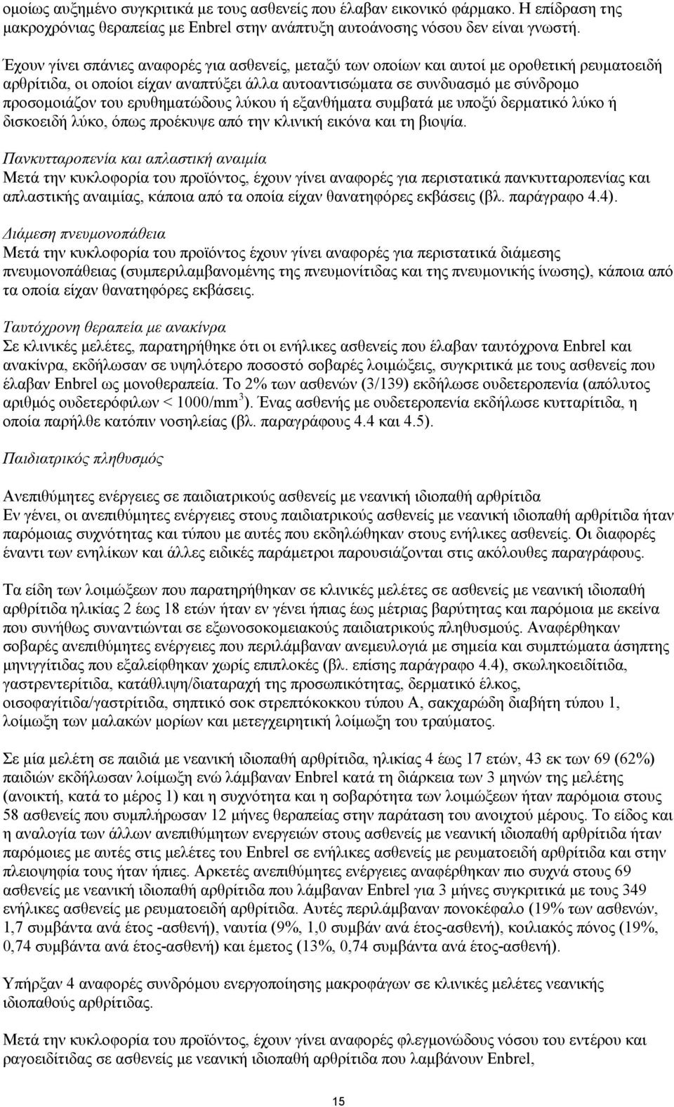 ερυθηματώδους λύκου ή εξανθήματα συμβατά με υποξύ δερματικό λύκο ή δισκοειδή λύκο, όπως προέκυψε από την κλινική εικόνα και τη βιοψία.