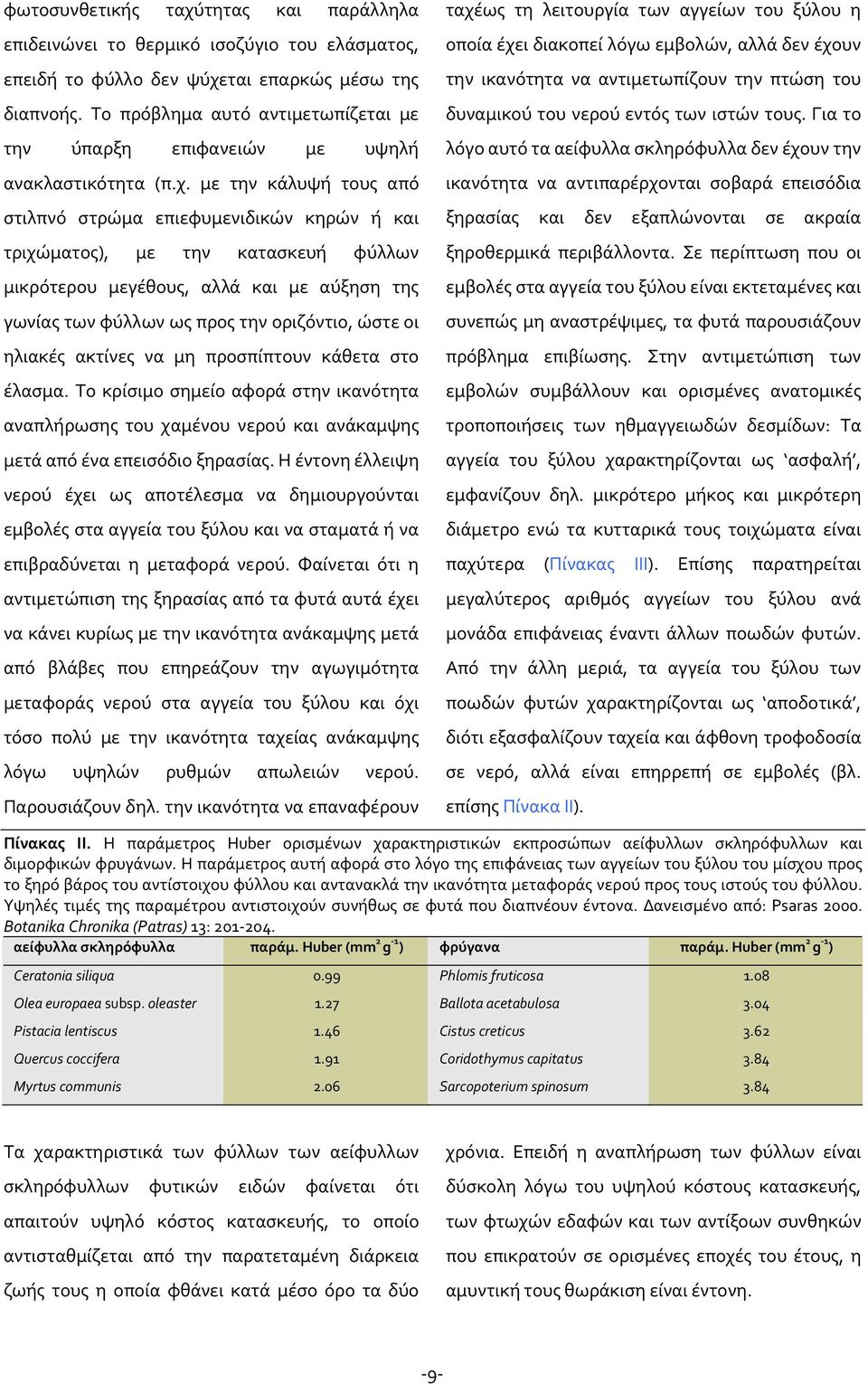 με την κάλυψή τους από στιλπνό στρώμα επιεφυμενιδικών κηρών ή και τριχώματος), με την κατασκευή φύλλων μικρότερου μεγέθους, αλλά και με αύξηση της γωνίας των φύλλων ως προς την οριζόντιο, ώστε οι