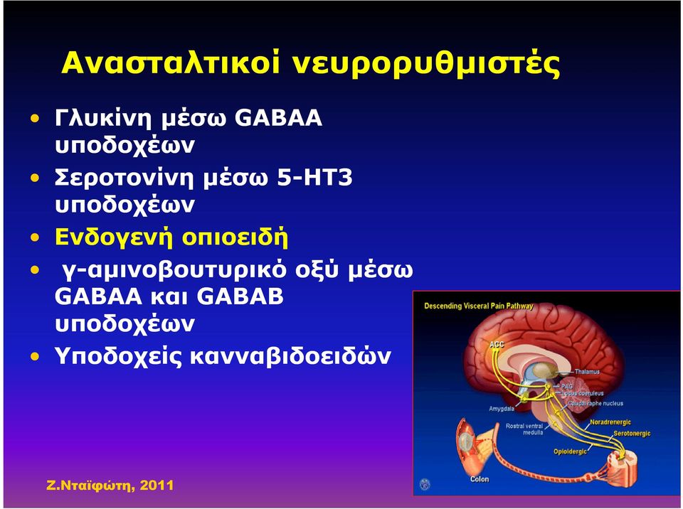 υποδοχέων Ενδογενή οπιοειδή γ-αμινοβουτυρικό